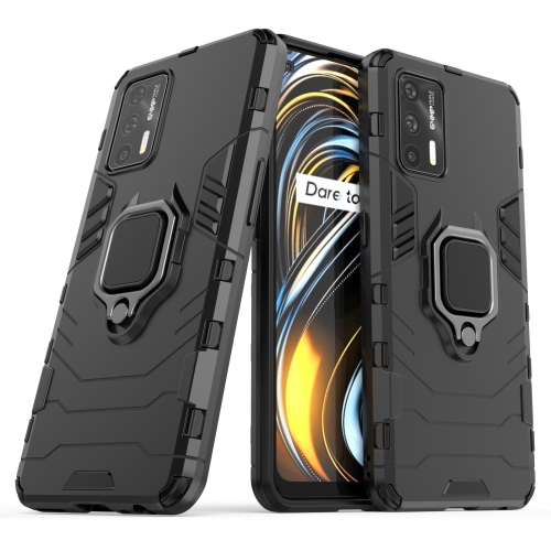 

For OPPO Realme GT 5G PC + TPU Shockproof Protective Case with Magnetic Ring Holder(Black)