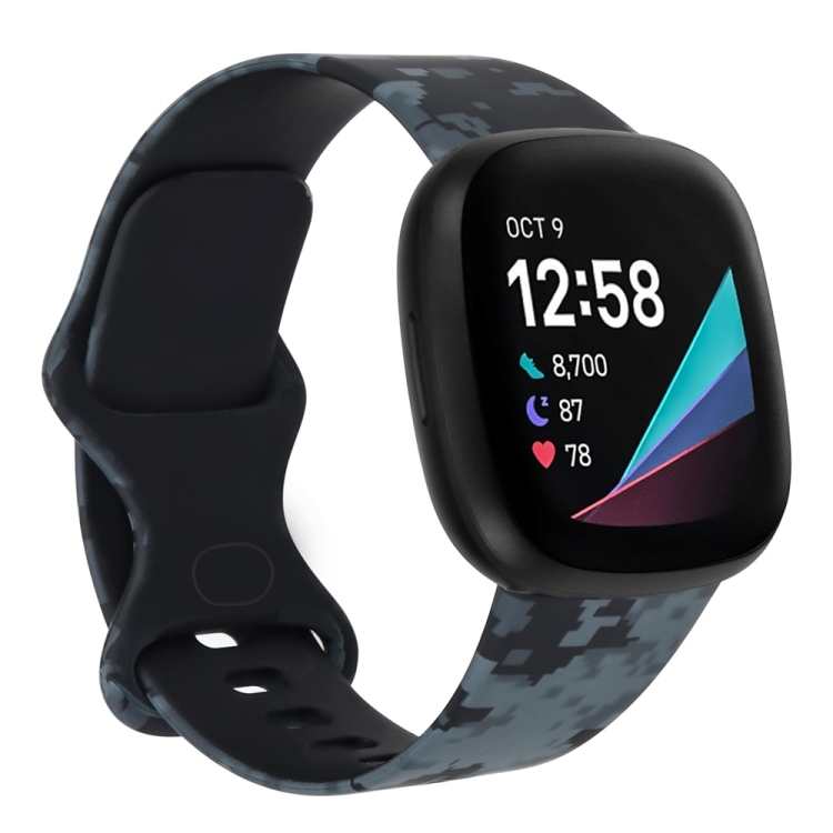 

For Fitbit Versa 3 Printing Watch Band, Size:L(H)