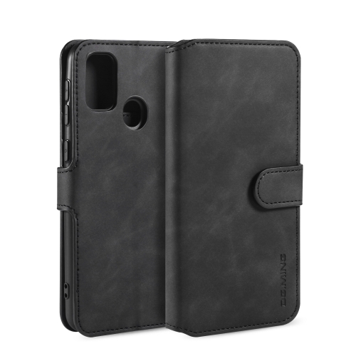 

For Galaxy M30s DG.MING Retro Oil Side Horizontal Flip Case with Holder & Card Slots & Wallet(Black)