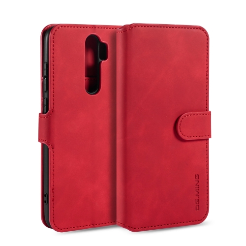 

For Xiaomi Redmi Note 8 Pro DG.MING Retro Oil Side Horizontal Flip Case with Holder & Card Slots & Wallet(Red)