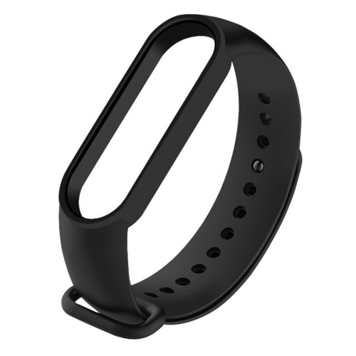 

For Xiaomi Mi Band 6 (CA8856) Solid Color Silicone Watch Band(Black)