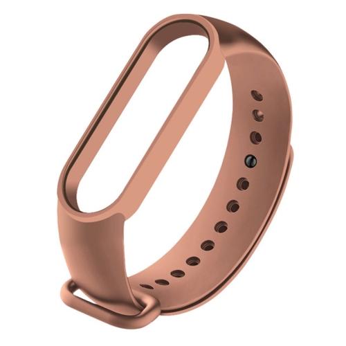 

For Xiaomi Mi Band 6 (CA8856) Solid Color Silicone Watch Band(Brown)