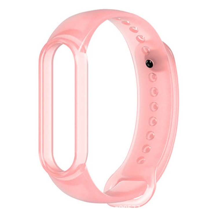 

For Xiaomi Mi Band 6 (CA8856) Silicone Translucent Watch Band(Pink)