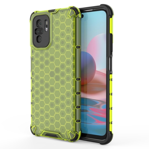 

For Xiaomi Redmi Note 10 4G Shockproof Honeycomb PC + TPU Case(Green)