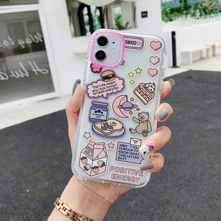 

Double Color TPU Pattern Protective Case For iPhone 11(Moon Bear)