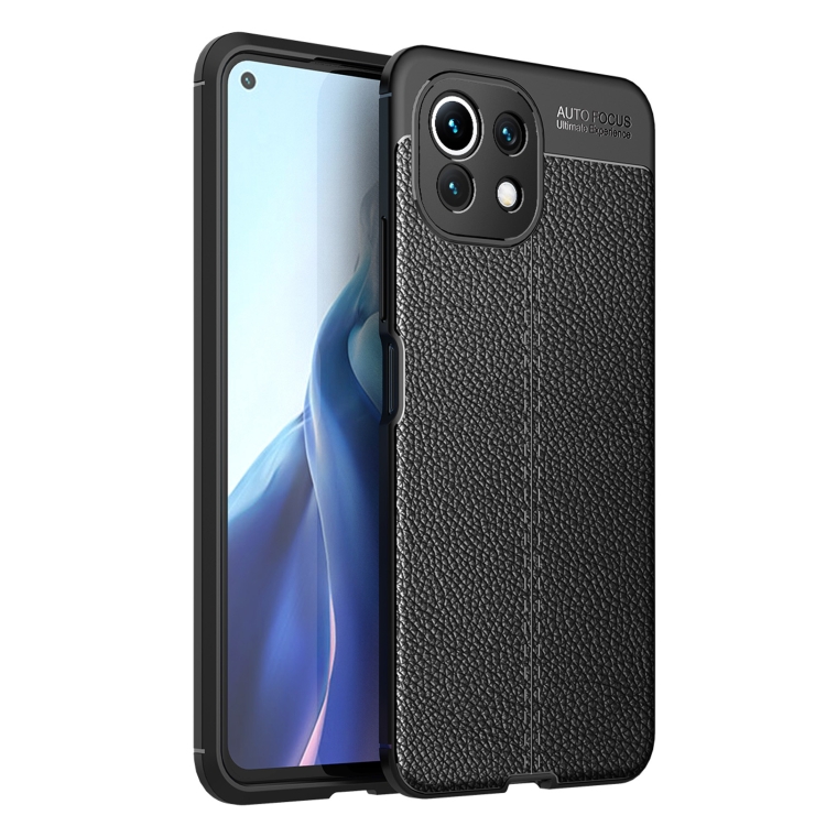 

For Xiaomi Mi 11 Lite Litchi Texture TPU Shockproof Case(Black)