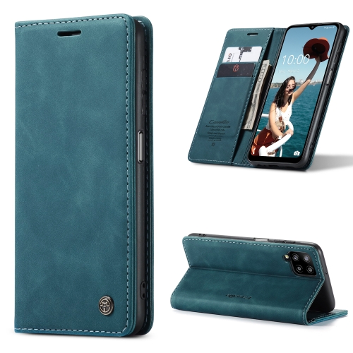 

For Samsung Galaxy A12 CaseMe 013 Multifunctional Horizontal Flip Leather Case with Holder & Card Slot & Wallet(Blue)