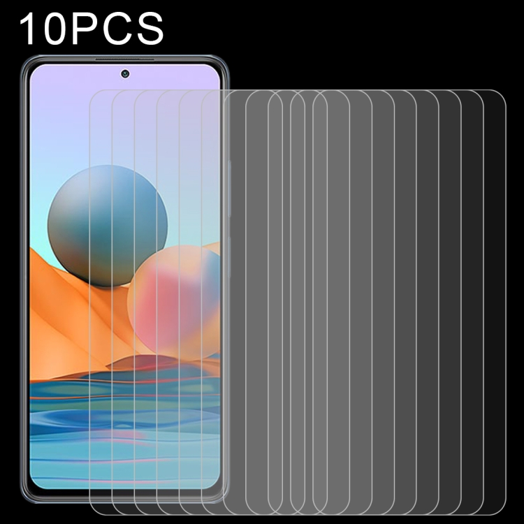 

For Xiaomi Redmi Note 10 Pro Max 10 PCS 0.26mm 9H 2.5D Tempered Glass Film