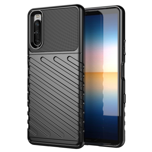 

For Sony Xperia 10 III Thunderbolt Shockproof TPU Protective Soft Case(Black)