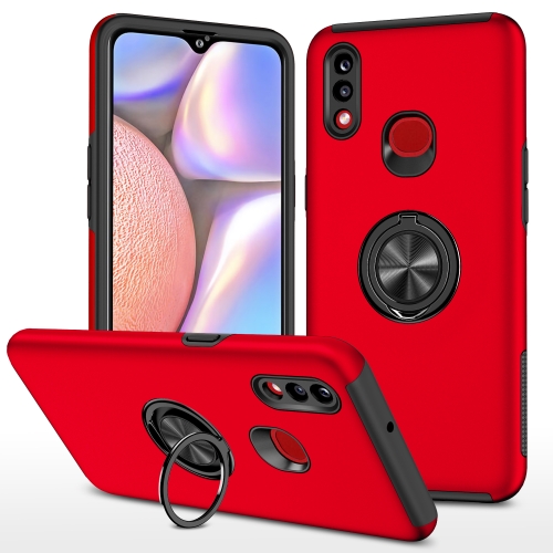 

For Samsung Galaxy A10s PC + TPU Shockproof Magnetic Protective Case with Invisible Ring Holder(Red)