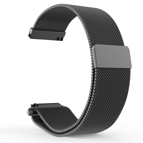 20mm Milanese Stainless Steel Replacement Watchband for Amazfit GTS / Amazfit GTS 2(Black) two person folding sun lounger leaf print steel