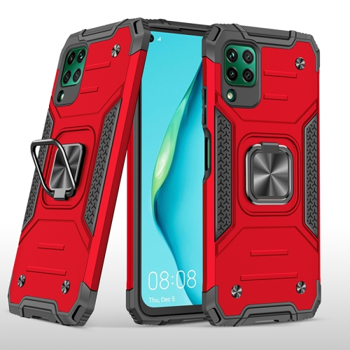 

For Huawei P40 Lite / Nova 6 SE / Nova 7i Magnetic Armor Shockproof TPU + PC Case with Metal Ring Holder(Red)