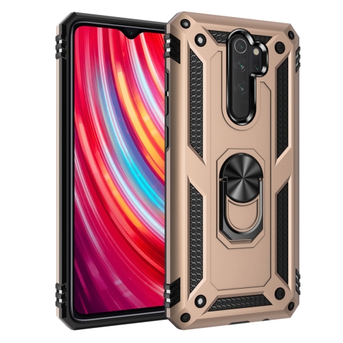 

For Xiaomi Redmi Note 8 Pro Armor Shockproof TPU + PC Protective Case with 360 Degree Rotation Holder(Gold)