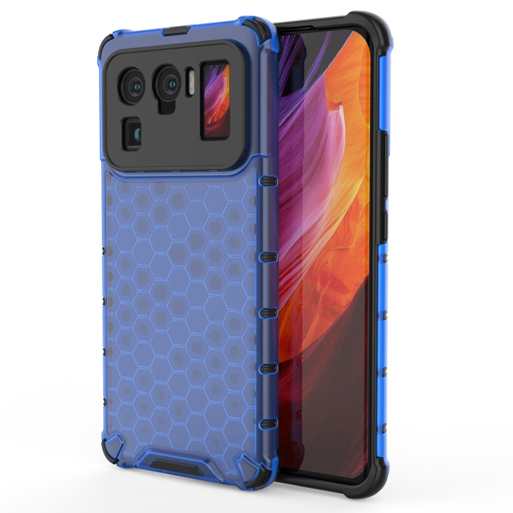 

For Xiaomi Mi 11 Ultra Shockproof Honeycomb PC + TPU Case(Blue)
