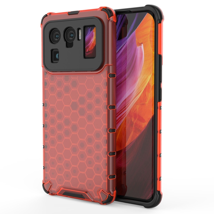 

For Xiaomi Mi 11 Ultra Shockproof Honeycomb PC + TPU Case(Red)