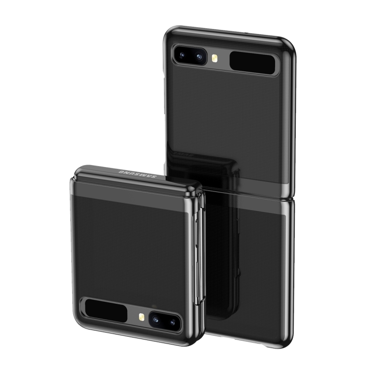 

For Samsung Galaxy Z Flip 5G / 4G Ultra-thin Electroplated Transparent Folding Case(Black)