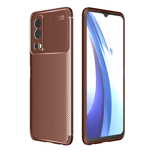 

For vivo iQOO Z3 / Y72 5G Carbon Fiber Texture Shockproof TPU Case(Brown)