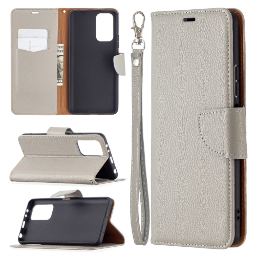 

For Xiaomi Redmi Note 10 Pro Litchi Texture Pure Color Horizontal Flip Leather Case with Holder & Card Slots & Wallet & Lanyard(Grey)