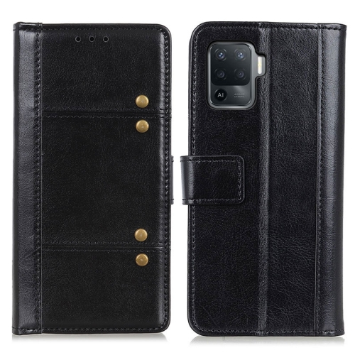 

For OPPO A94 Peas Crazy Horse Texture Horizontal Flip Leather Case with Holder & Card Slots & Wallet(Black)