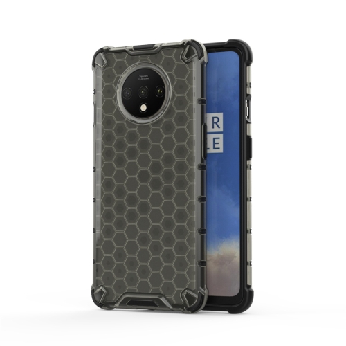 

For OnePlus 7T Shockproof Honeycomb PC + TPU Case(Black)