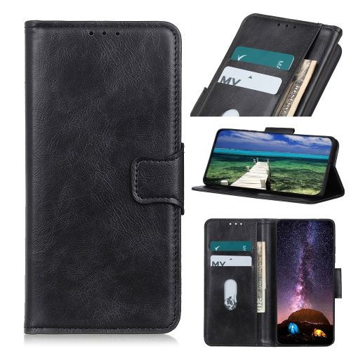 

For Xiaomi Redmi Note 10 4G Mirren Crazy Horse Texture Horizontal Flip Leather Case with Holder & Card Slots & Wallet(Black)