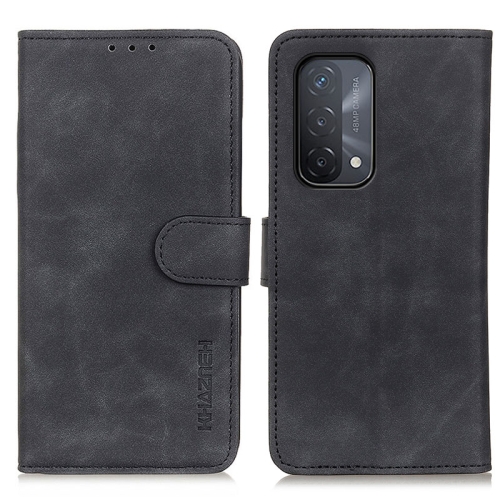 

For OPPO A93 5G / A54 5G / A74 5G KHAZNEH Retro Texture PU + TPU Horizontal Flip Leather Case with Holder & Card Slots & Wallet(Black)