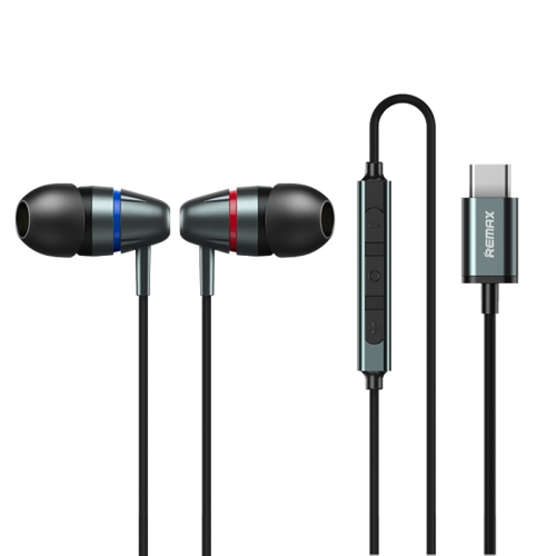 

Remax RM-660a USB-C / Type-C Interface Wire-controlled Wired Earphone, Support Call / Singing, Cable Length: 1.2m(Tarnish)