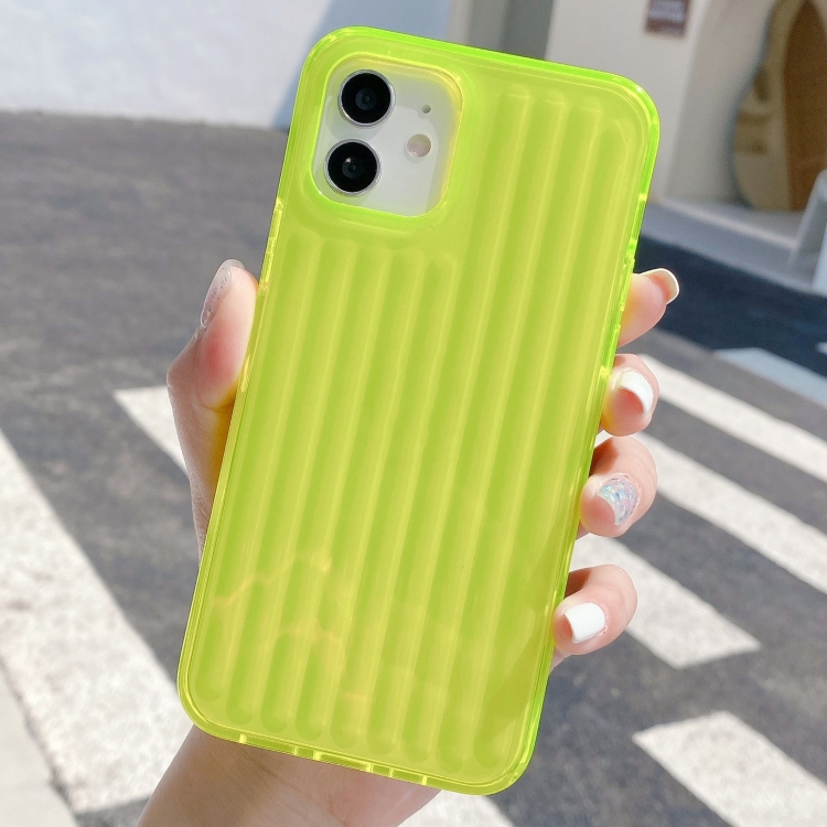 Maleta fluorescente TPU TPU Funda protectora para iPhone 12 mini (verde  fluorescente)
