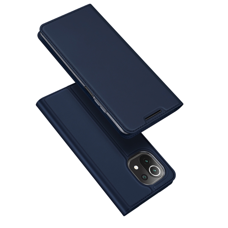 

For Xiaomi Mi 11 Lite 4G/5G DUX DUCIS Skin Pro Series Horizontal Flip PU + TPU Leather Case with Holder & Card Slots(Dark Blue)