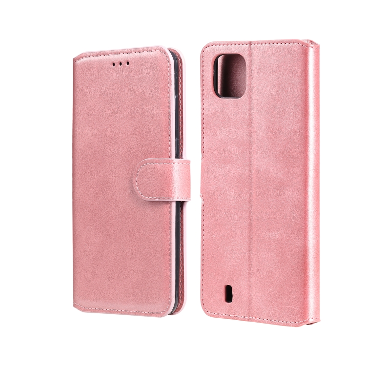 

For OPPO Realme C20 Classic Calf Texture PU + TPU Horizontal Flip Leather Case with Holder & Card Slots & Wallet(Rose Gold)