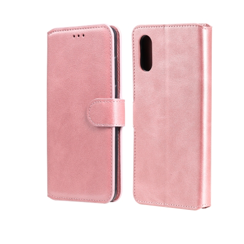 

For Samsung Galaxy A02 / M02 Classic Calf Texture PU + TPU Horizontal Flip Leather Case with Holder & Card Slots & Wallet(Rose Gold)