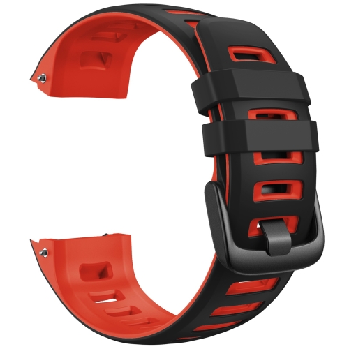 

For Garmin Instinct / Instinct Esports Two-color Silicone Watch Band(Black+Red)