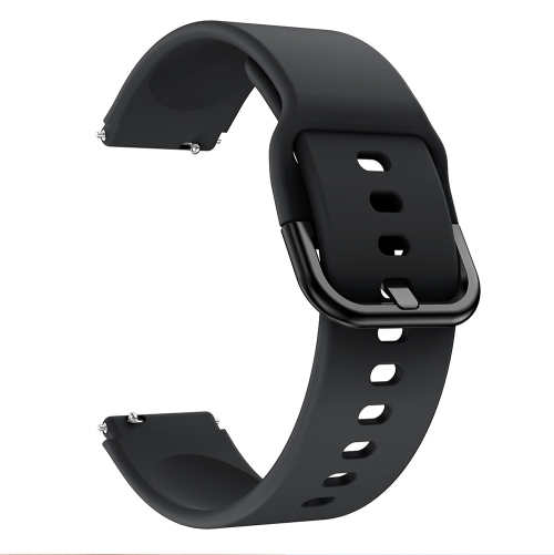 

For Xiaomi Mi Watch Electroplating Buckle Silicone Watch Band(Black)