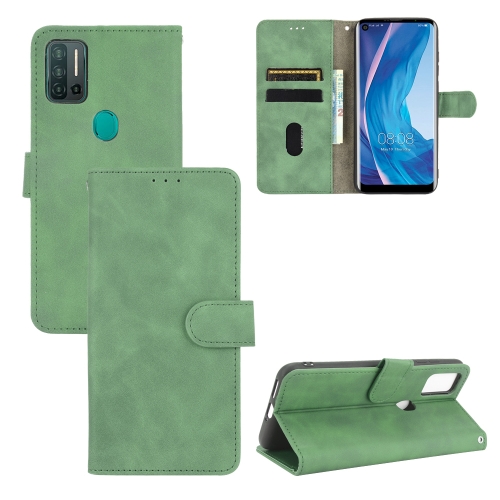 

For Ulefone Note 11P Solid Color Skin Feel Magnetic Buckle Horizontal Flip Calf Texture PU Leather Case with Holder & Card Slots & Wallet(Green)