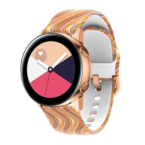 

For Samsung Galaxy Watch 42mm Silicone Printing Replacement Strap Watchband(Colored Glaze)