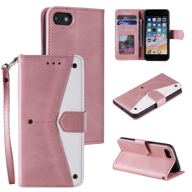 

Stitching Calf Texture Horizontal Flip Leather Case with Holder & Card Slots & Wallet For iPhone 6 / 6s(Rose Gold)