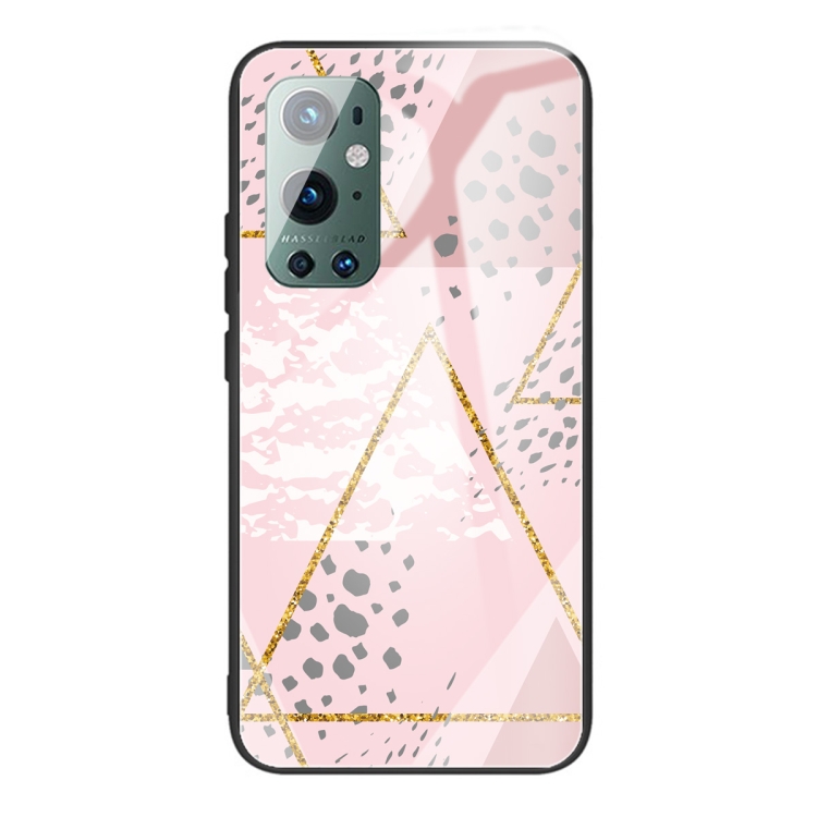 

For Samsung Galaxy A52 5G / 4G Marble Tempered Glass Back Cover TPU Border Case(HCBL-21)
