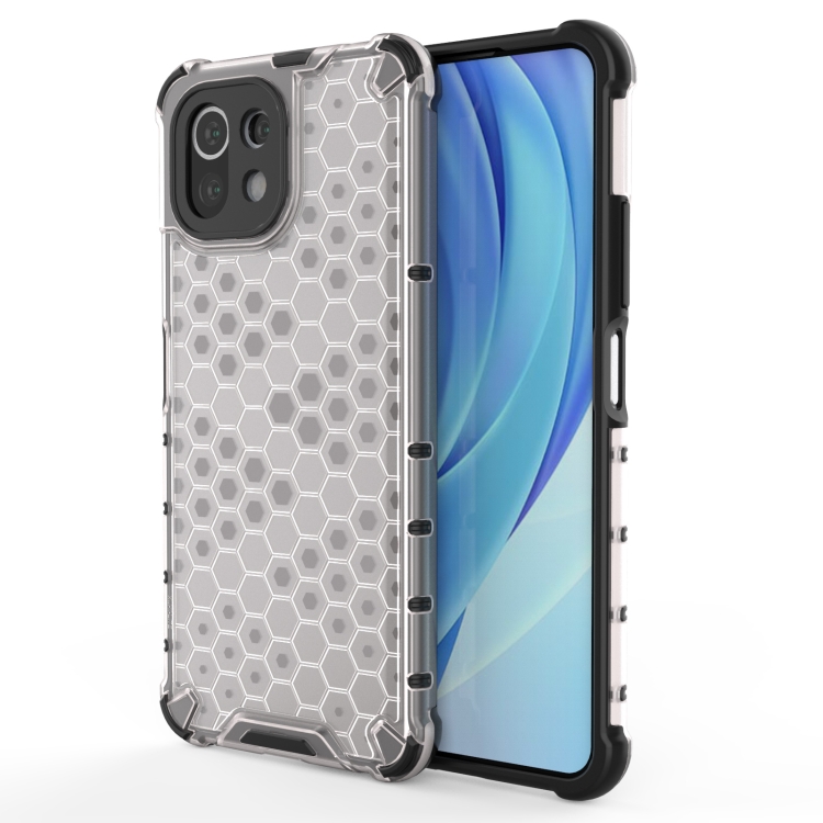 

For Xiaomi Mi 11 Lite Shockproof Honeycomb PC + TPU Protective Case(White)