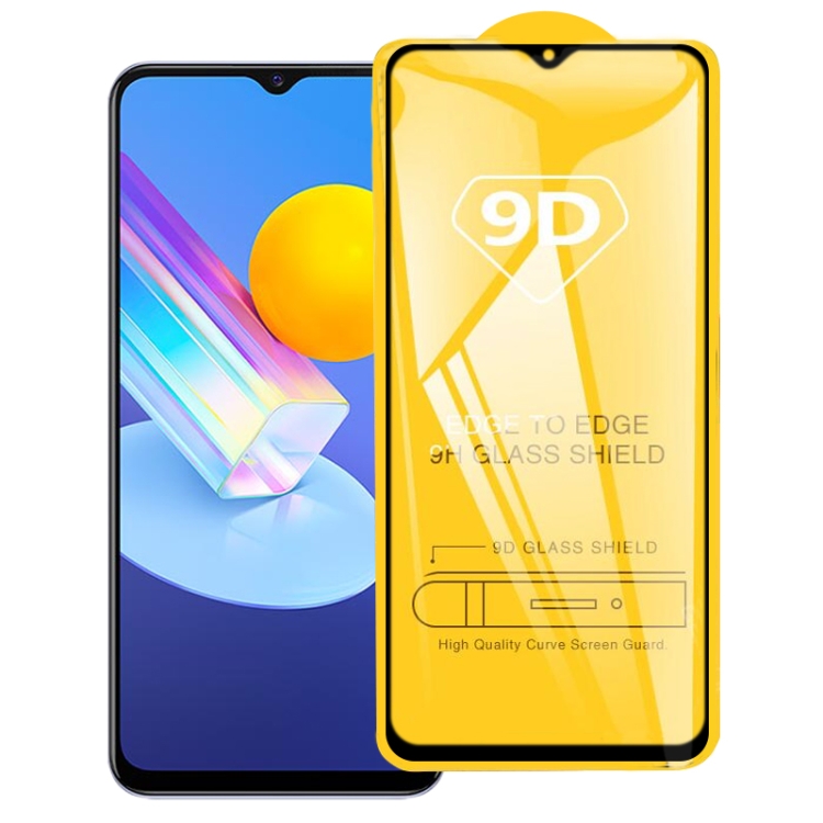 

For vivo Y72 5G / Y02s 9D Full Glue Full Screen Tempered Glass Film