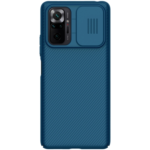 

For Xiaomi Redmi Note 10 Pro / 10 Pro Max NILLKIN Black Mirror Series PC Camshield Full Coverage Dust-proof Scratch Resistant Case(Blue)