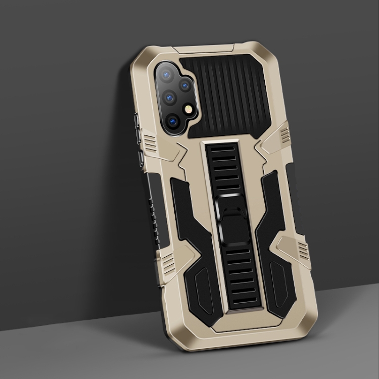 

For Samsung Galaxy A32 4G Vanguard Warrior All Inclusive Double-color Shockproof TPU + PC Protective Case with Holder(Tyrant Gold)