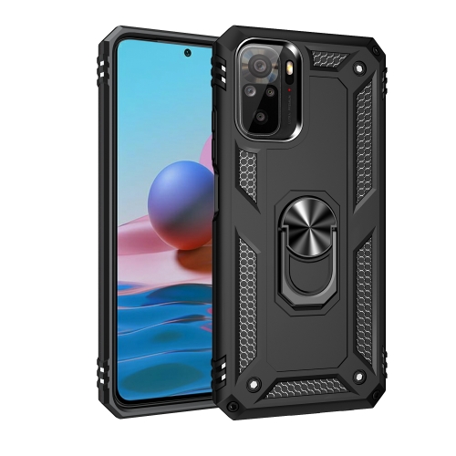 For Xiaomi Redmi Note 10 / Note 10s Shockproof TPU + PC Protective Case with 360 Degree Rotating Holder(Black) 4 pieces with flightcase bee eye zoom led moving head wash 3x40w 4 in1 led mini rotating moving head stage light mixer