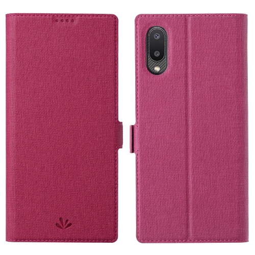 

For Samsung Galaxy A02 / M02 ViLi K Series Shockproof TPU + PU Leather Magnetic Buckle Horizontal Flip Case with Card Slots & Wallet & Holder(Rose Red)