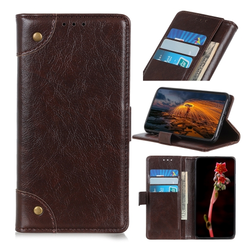 

For OPPO F19 / A74 4G Copper Buckle Nappa Texture Horizontal Flip Leather Case with Holder & Card Slots & Wallet(Coffee)