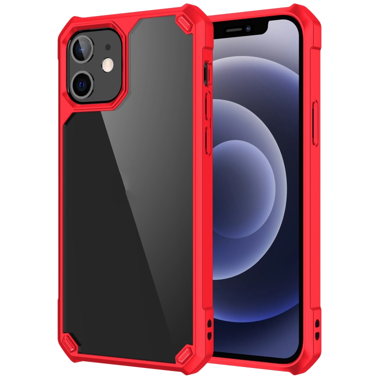 

Shockproof Glossy Acrylic + TPU Protective Case For iPhone 11(Red)