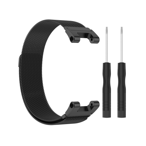 

For Amazfit T-Rex Pro / Amazfit T-Rex Milanese Magnetic Metal Replacement Strap Watchband(Black)