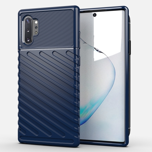 

For Galaxy Note 10 Plus Thunderbolt Shockproof TPU Soft Case(Dark Blue)