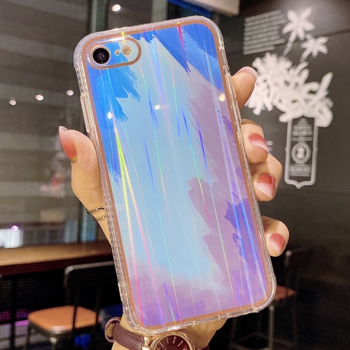 

For iPhone SE 2022 / SE 2020 / 8 / 7 IMD Rendering Watercolor Aurora Pattern Shockproof TPU + PC Protective Case(Winter Snow)