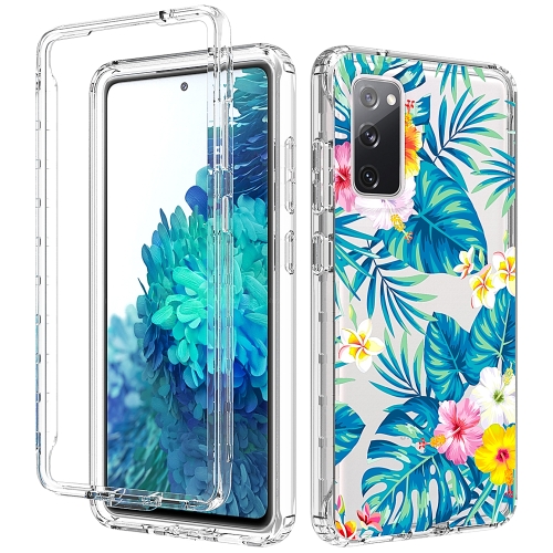 

For Samsung Galaxy S20 FE 2 in 1 High Transparent Painted Shockproof PC + TPU Protective Case(Banana Leaf)