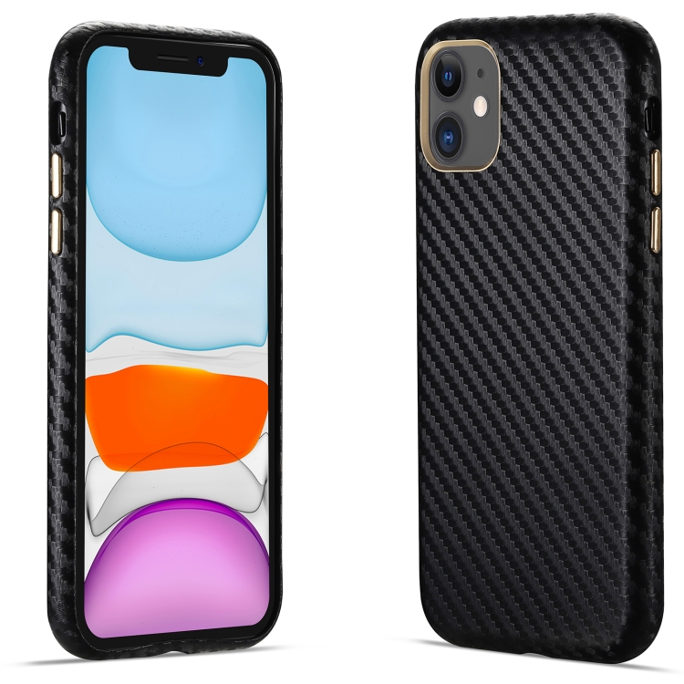 For iPhone 11 Carbon Fiber Leather Texture Kevlar Anti-fall Phone